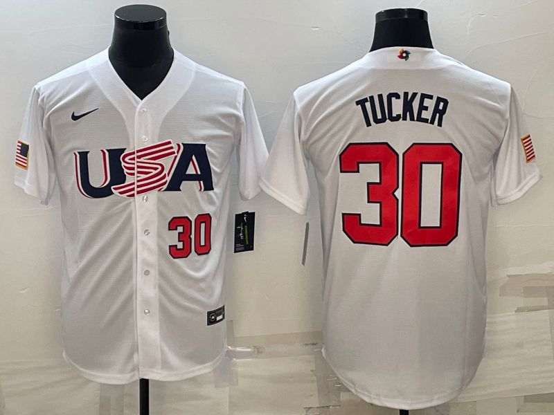 Men 2023 World Cub USA #30 Tucker White Nike MLB Jersey4->more jerseys->MLB Jersey